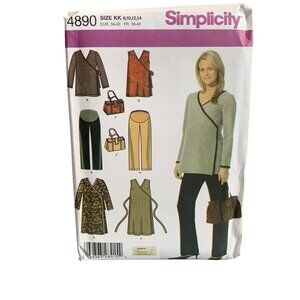 Simplicity 4890 Sewing Pattern KK Sizes 8-14 Women's Tops Pants & Bag - uncut